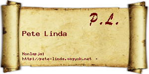 Pete Linda névjegykártya