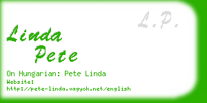linda pete business card